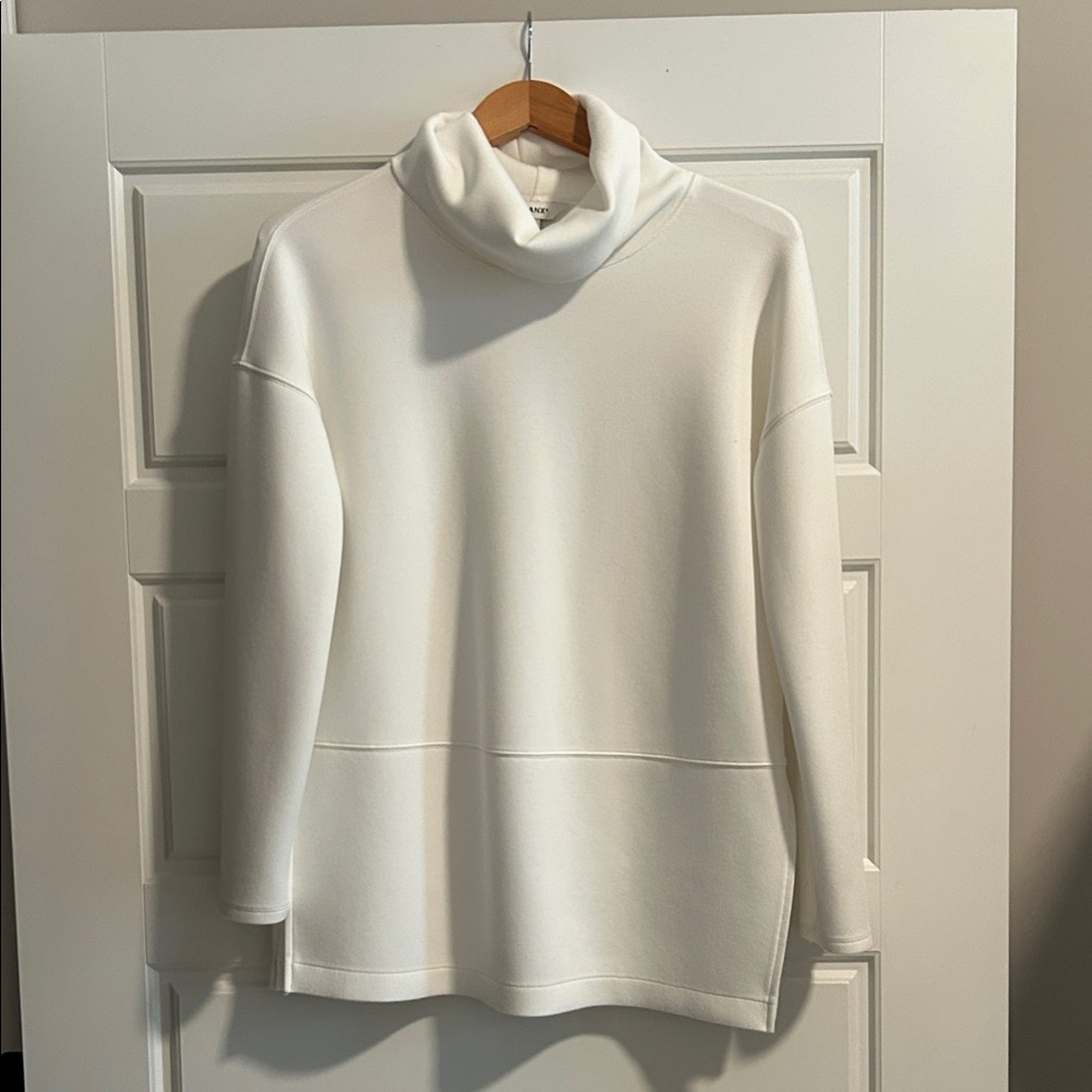 SPANX Elegant White Cowl Neck Tunic